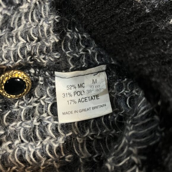 Vtg Plaid Mohair Blnd Cardigan Sweater Women Medium Academia Soft Grunge Granny - Picture 10 of 12